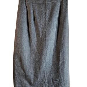 Chadwicks of Boston Gray Wool Blend Pencil Skirt‎ Midi Lined Career Size 6